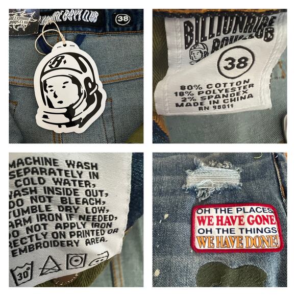 Billionaire Boys Club Moonrocks Slim Fit Jeans Size 38 - Picture 10 of 13